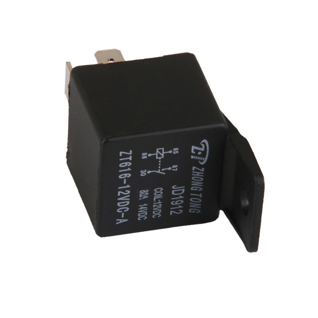 6xCar Truck Auto Automotive DC 12V 80A 80 AMP Relay Relays 4 Pin