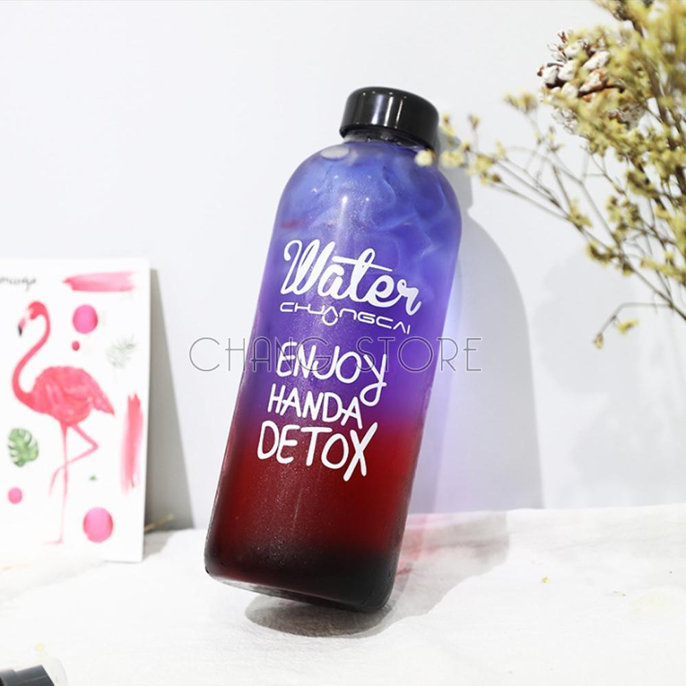 Bình Đựng Nước Water Pongdang Detox 1000ml + Tặng Kèm Túi Vải Dây Rút