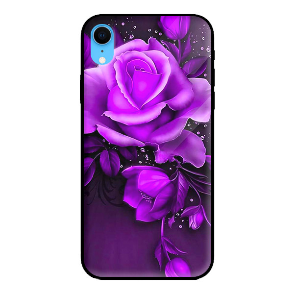 Ốp lưng kính cường lực cho iPhone XR HOA HỒNG 2 - Hàng chính hãng