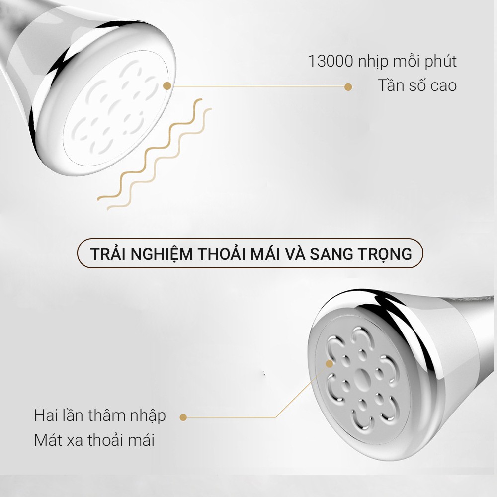 Máy massage mặt ion cầm tay, Matxa làm đẹp trẻ hóa nâng cơ đẩy tinh chất MIANZ GROUP