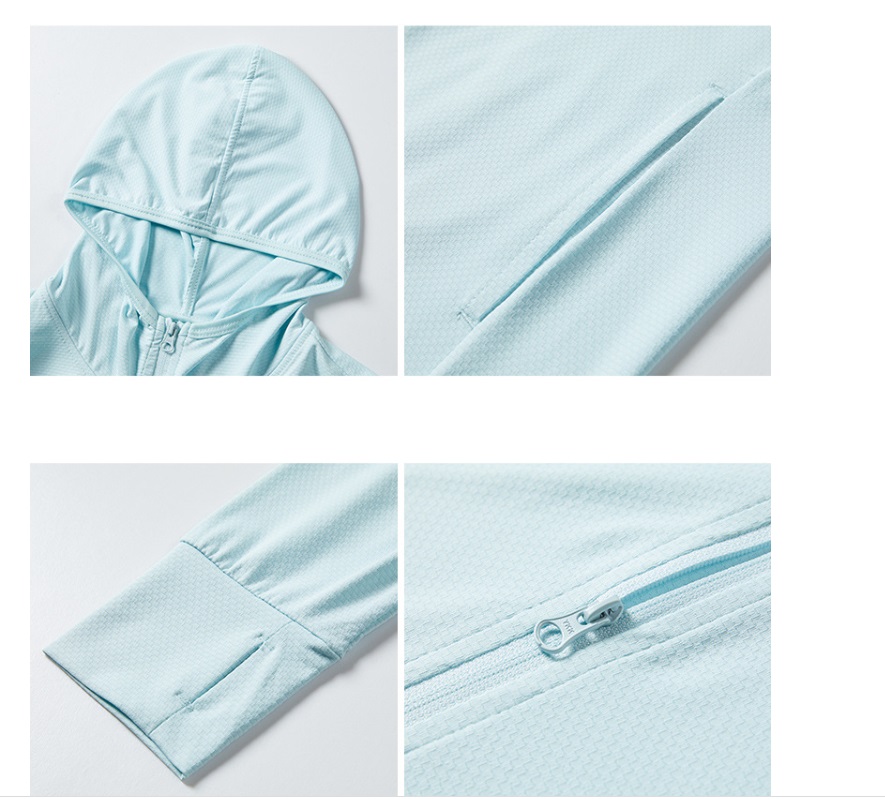 Hình ảnh áo khoác chống nắng mùa hè bằng lụa băng ngoài trời nhẹ và mỏng chống tia cực tím UPF50