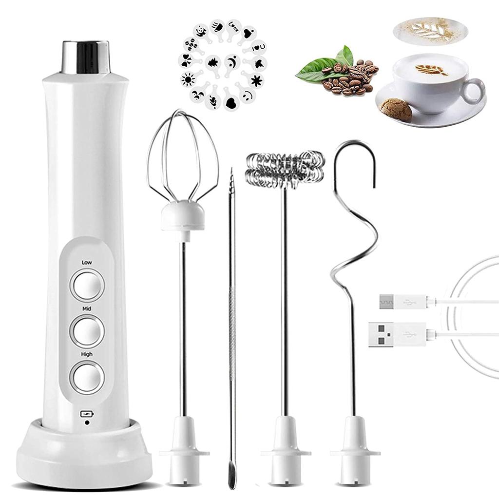 Không Dây Bọt Sữa Sạc USB Máy Xay Sinh Tố Cầm Tay Cho Cà Phê Đánh Uống Phối Matcha Cappuccino Chocolate Nóng
