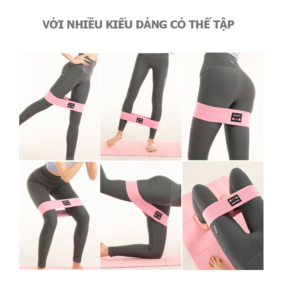 Dây kháng lực tập gym, dây đàn hồi tập mông đùi TOPBODY