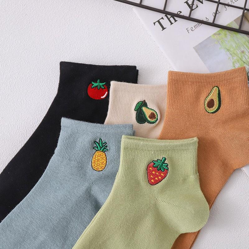 Vớ Nữ Cổ Ngắn Cao Cấp Họa Tiết Cute, Tất Nữ Cotton mềm mịn, thoáng mát khử mùi