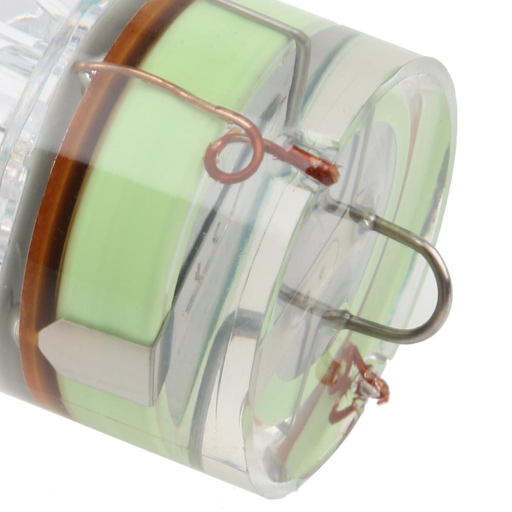 2 Pieces White and Green LED Deep Drop Diamond Fishing Flash Light Bait Lure Squid Strobe Lamp