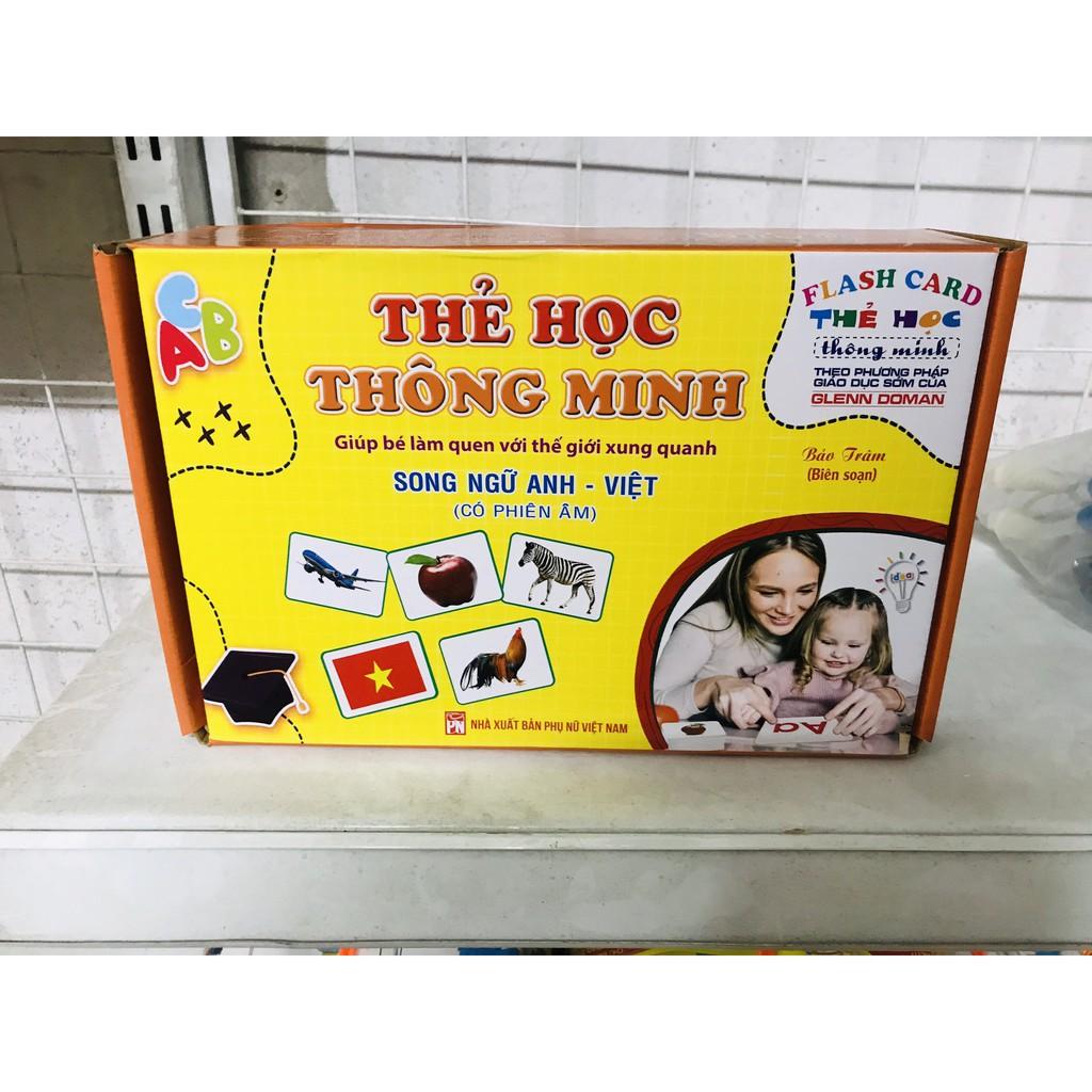 Bộ Thẻ Học Thông Minh cho bé 18 Chủ Đề thẻ học Glenn Doman loại to song ngữ Flashcard tiếng Anh.