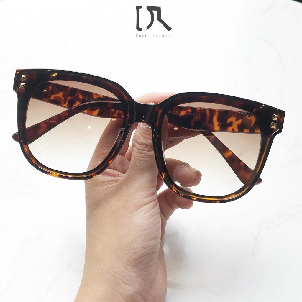 Mắt Kính Râm Màu Nâu Mắt Vuông Chống Tia UV400 DORISEYEWEAR