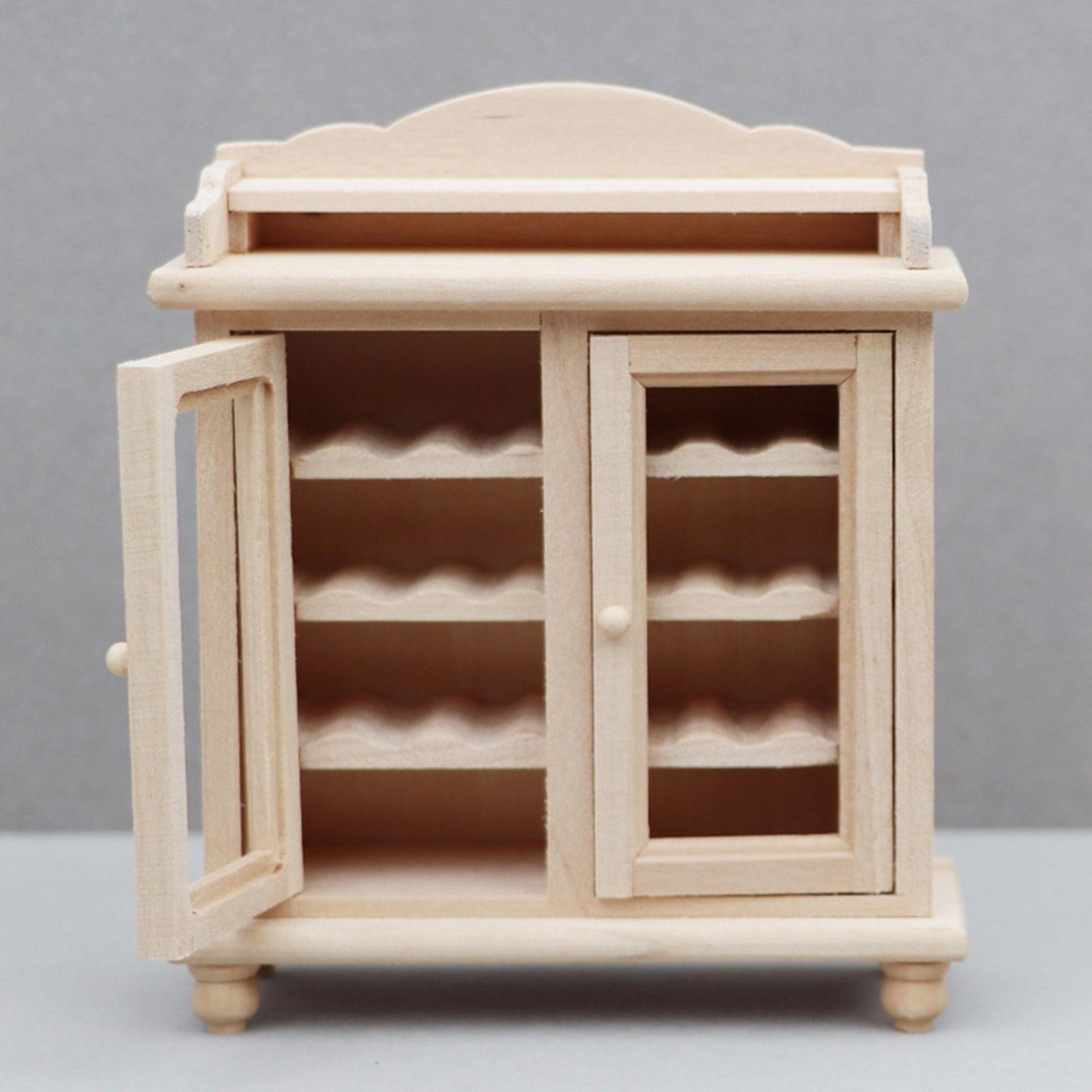 1:12 Scale Dollhouse Bookshelf 1/12 Dollhouse Bookcase Cabinet for Dollhouse
