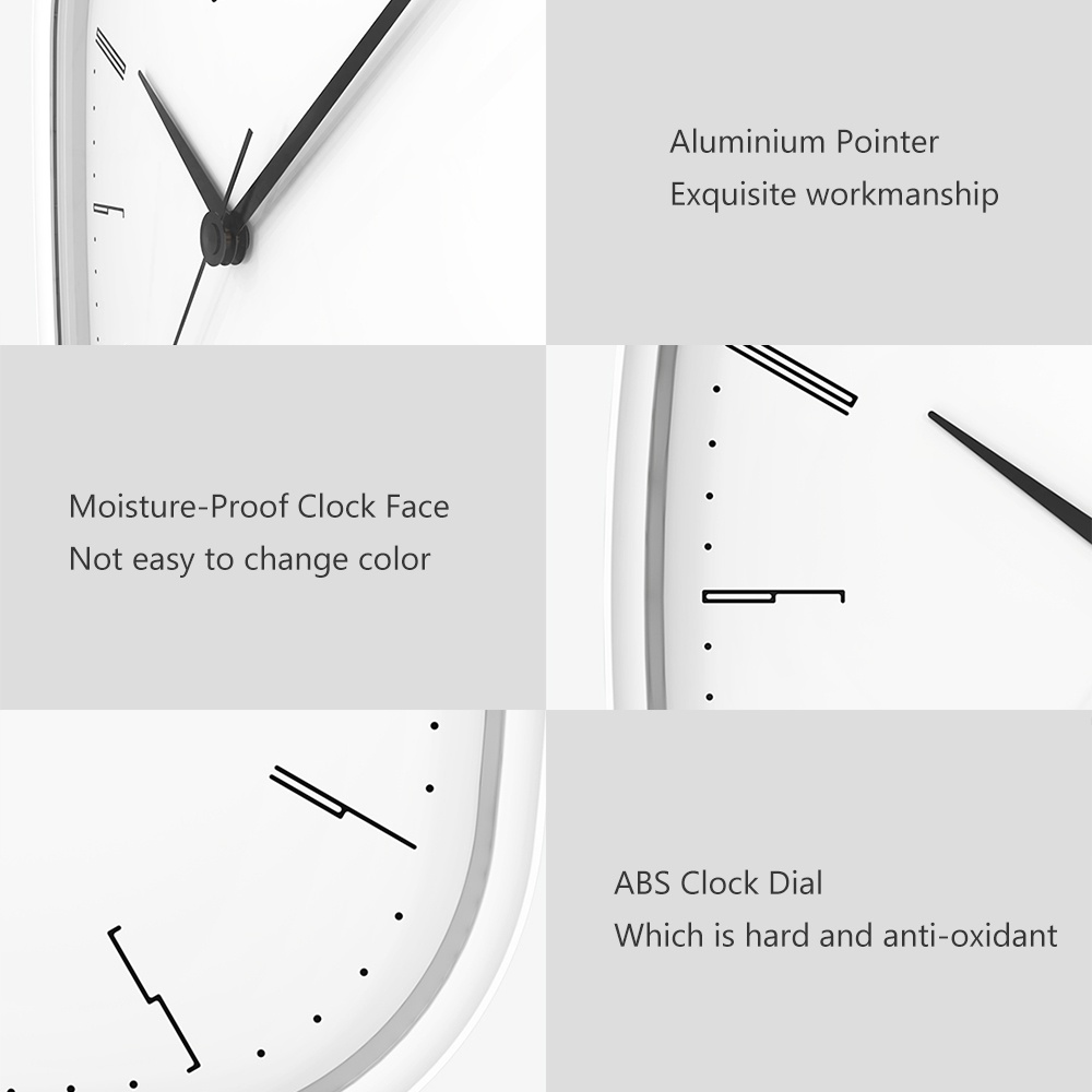 Hình ảnh Xiaomi Youpin Đồng hồ treo tường Aigo siêu mỏng thời trang dành cho trang trí phòng khách-Hàng chính hãng