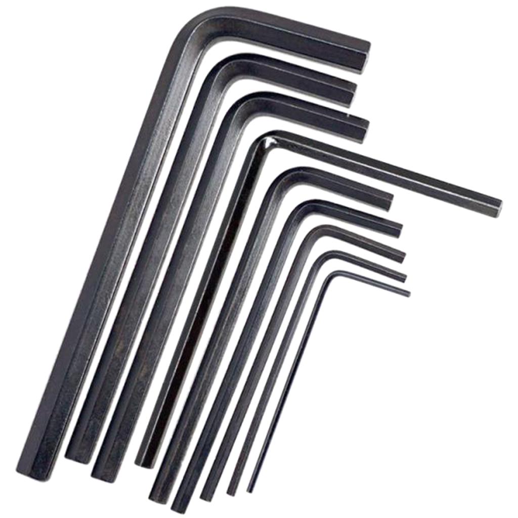 Hexagon Wrenches Hex L Key Set Hand Tools for Bass Wooden Guitar Accs Black