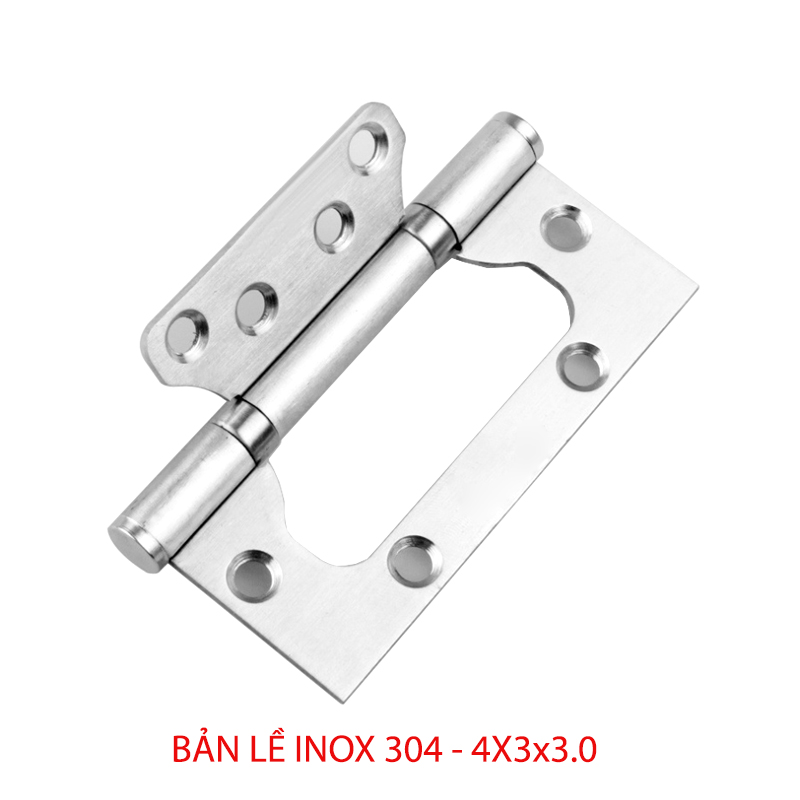 Bản lề lá âm dương (cánh bướm) 4x3x2.2 bằng inox 304 dày 2.2mm cho cửa gỗ, cửa nhựa, cửa nhôm