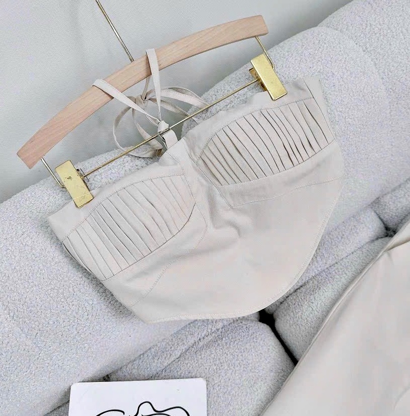 SET ÁO CROPTOP ỐNG DÂY YẾM ÔM BODY + QUẦN TÂY DÀI ỐNG RỘNG LƯNG CAO SUÔNG TRƠN ĐI TIỆC ĐI BIỂN DẠO PHỐ ĐI CHƠI