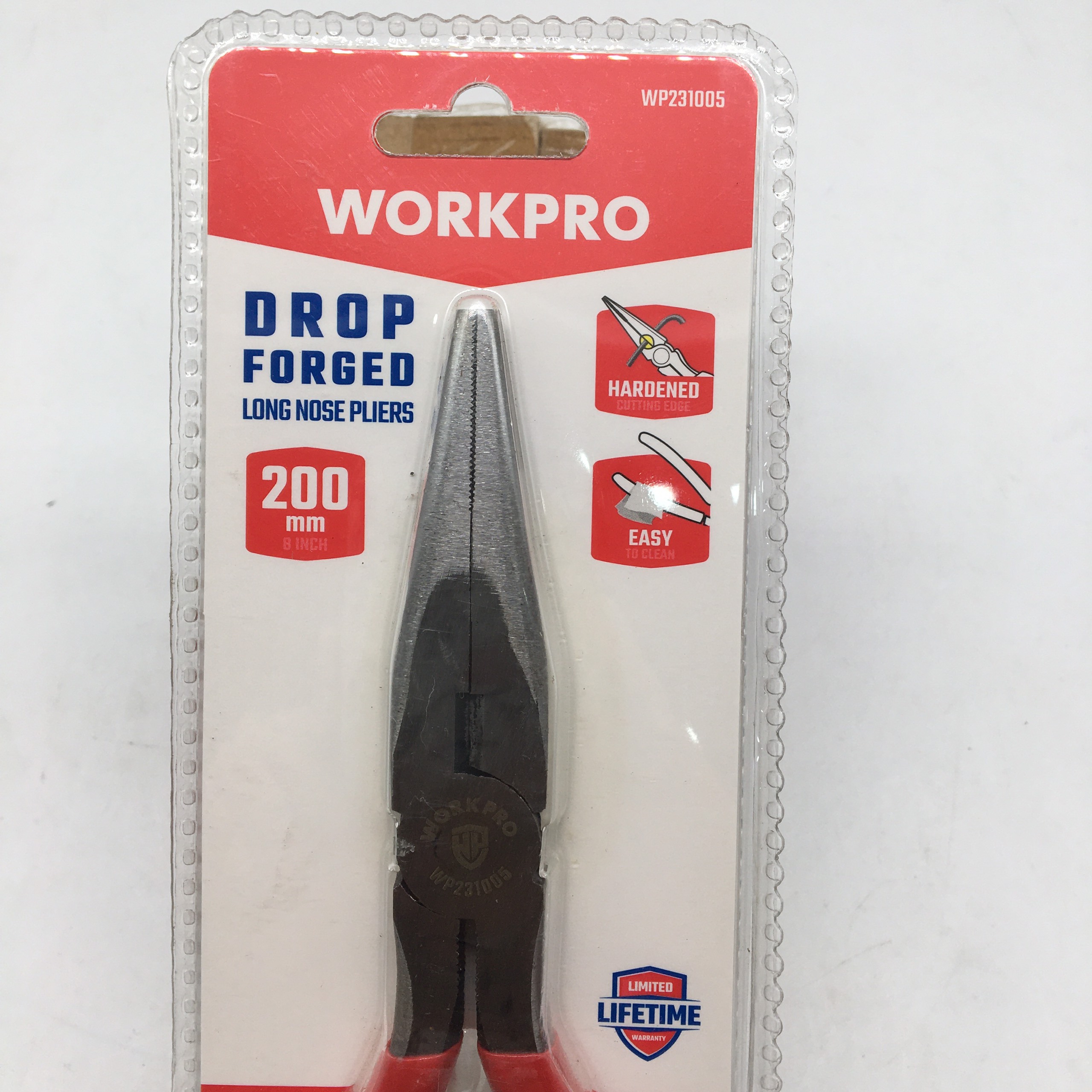 Kềm nhọn Workpro cán đỏ 8inch 200mm WP231005