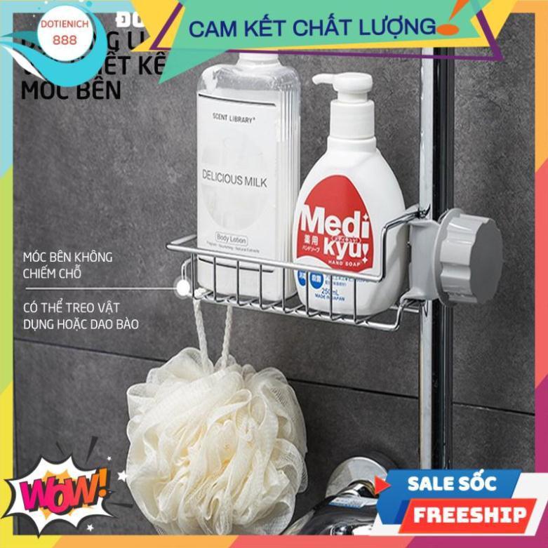 Giá inox treo vòi rửa bát đa năng khay kệ inox đựng đồ phòng tắm nhà bếp trang trí đẹp