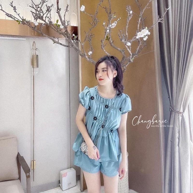 Set Áo Thô Đính Hoa 2 Màu Siêu Xinh Có Ảnh Thật Kèm Video