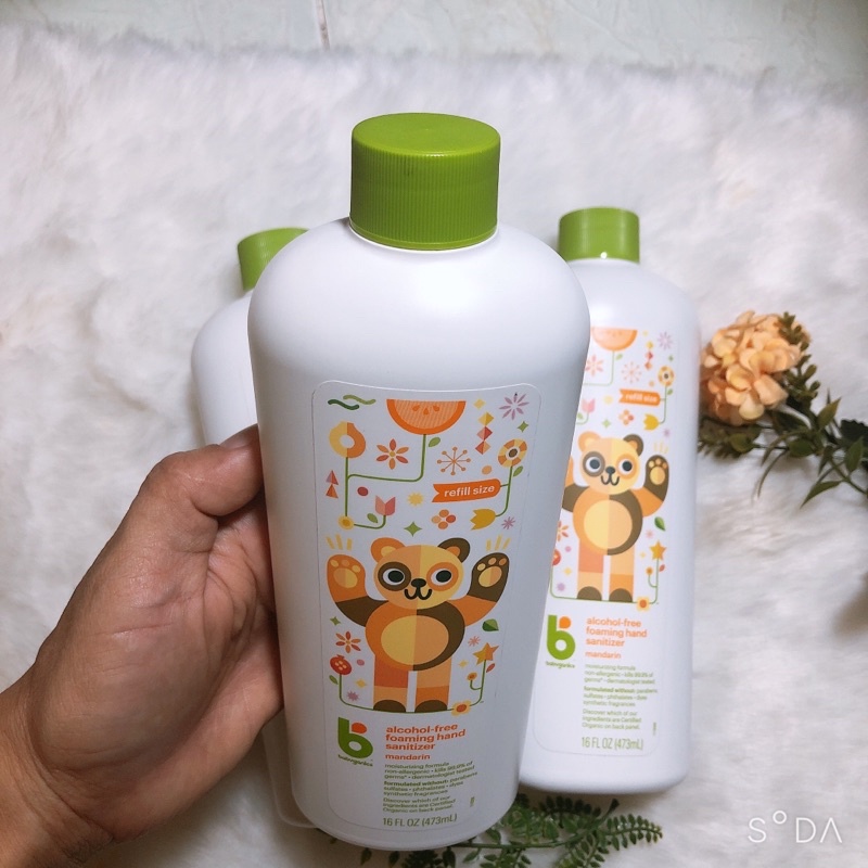 Rửa tay khô cho bé Babyganics 473ml chai refill