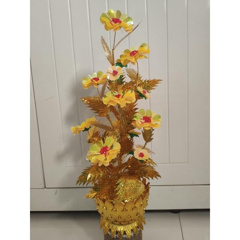 Chậu hoa để Hoa Vàng bàn thờ cao 50cm ngang 20cm