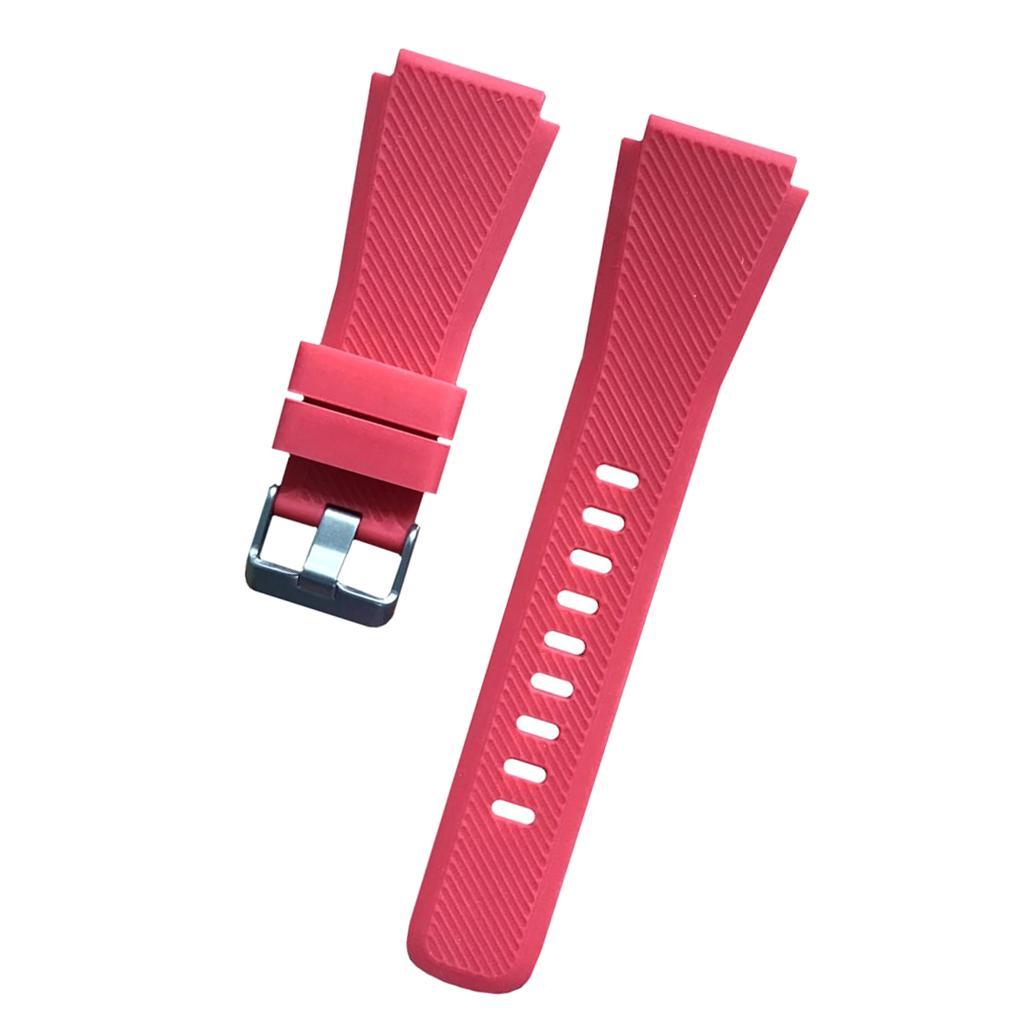 2 Pieces Replacement Silicone Band Strap For Samsung Gear S3 22mm Band