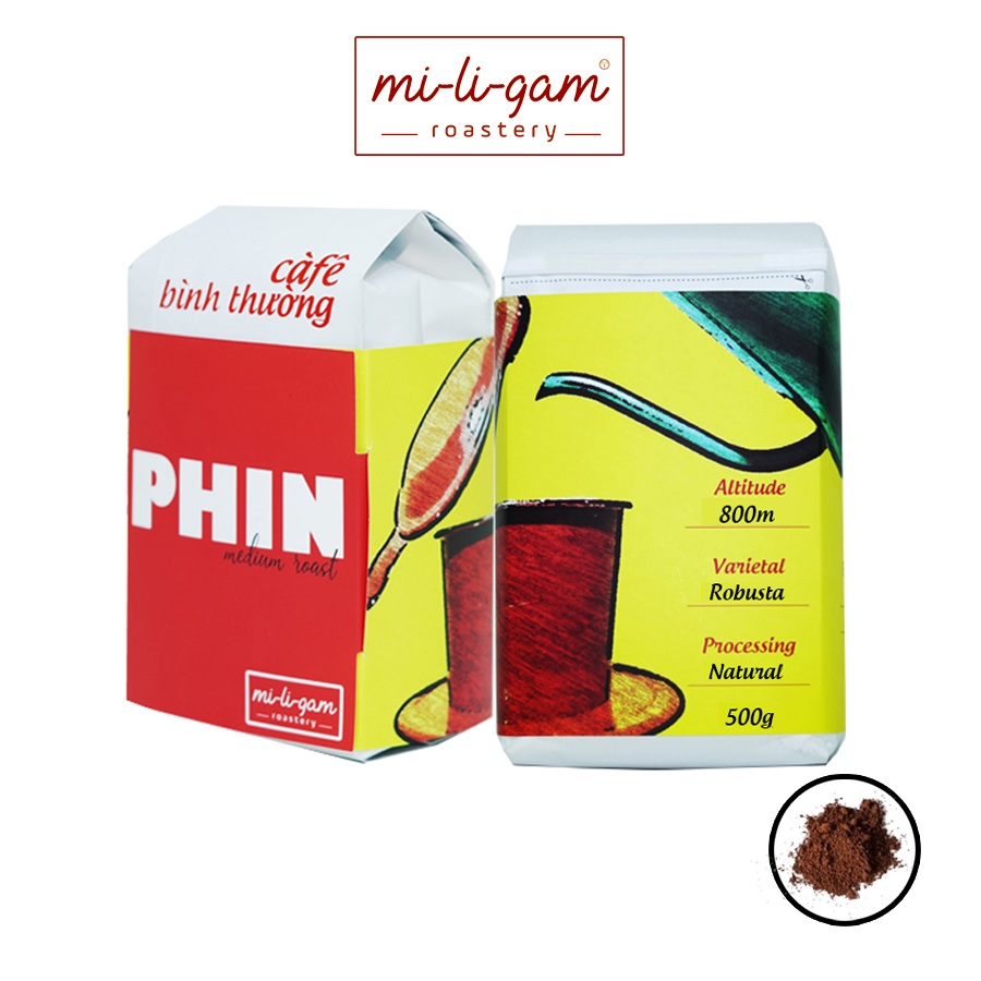 Combo 2x 500g Robusta / Cà phê Bột Pha Phin | mi-li-gam roastery #miligam cà phê nguyên bản rang xay pha phin độ rang vừa