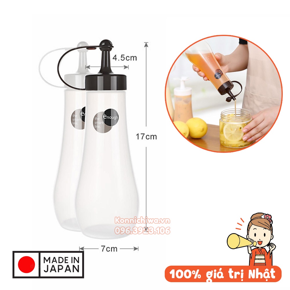 Chai đựng nước sốt Inomata Enough 250ml (S) - Hàng nội địa Nhật Bản nhập khẩu chính hãng