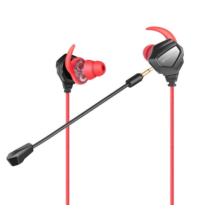 Tai nghe in-ear trò chơi thể thao điện tử gà ăn theo phong cách mới nhất với mỏ neo lúa mì tai nghe trò chơi di động trực tiếp RK-C106