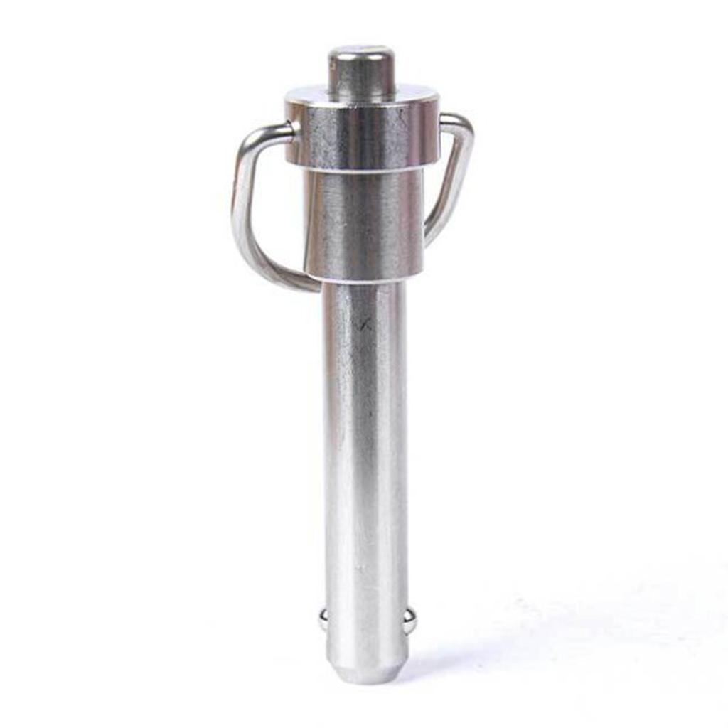 3 Pcs Stainless Steel Push Button Pin Quick-Release Pin Ring Handle Pins 6mm 50mm