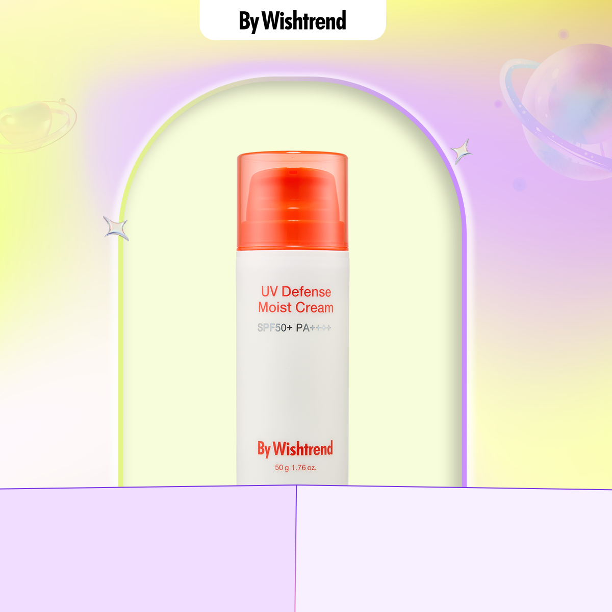 By Wishtrend Kem chống nắng UV Defense Moist Cream SPF50+PA++++ 50g + Kem ban đêm Vitamin A-mazing Bakuchiol Night Cream