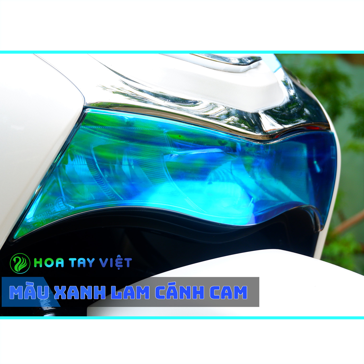 Decal CHÓA ĐÈN Honda SH chuyển màu bảo vệ CHÓA ĐÈN SH màu xanh cánh cam