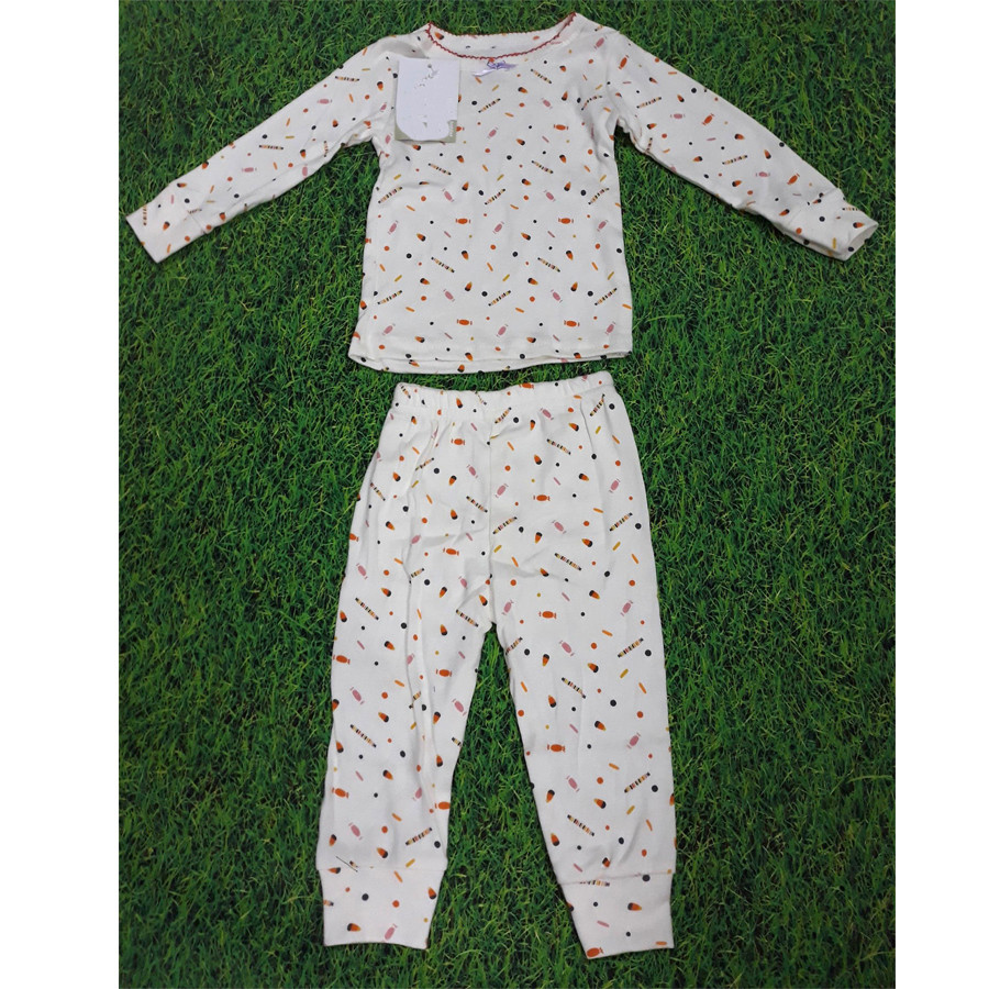 Bộ quần áo cotton bé gái size 1-5 (Giao mẫu ngẫu nhiên)