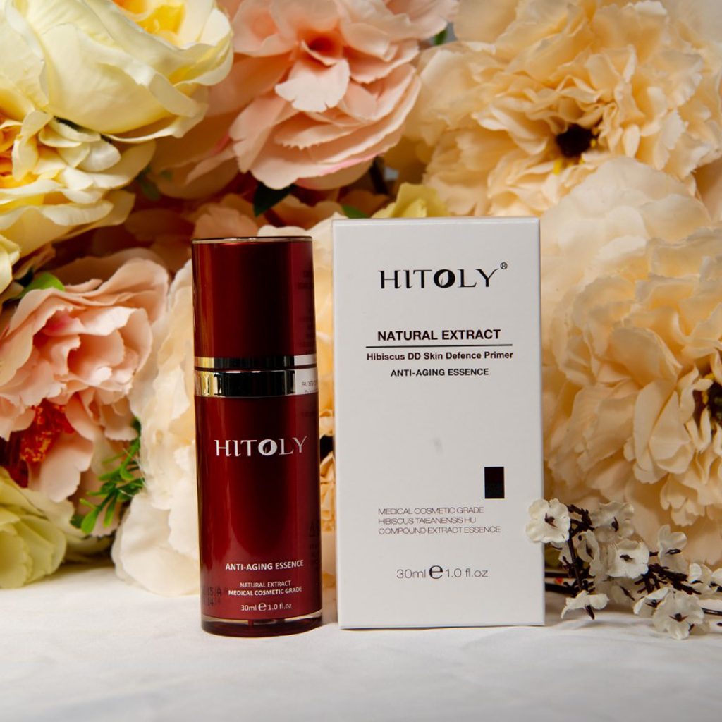 Kem lót dưỡng da chống lão hóa Hitoly - Natural Extract Hibiscus DD Skin Defence Primer Anti Aging Essence 30ml