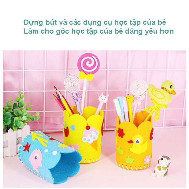 Hộp bút tự làm DIY nhiều mẫu mã đáng yêu cho bé