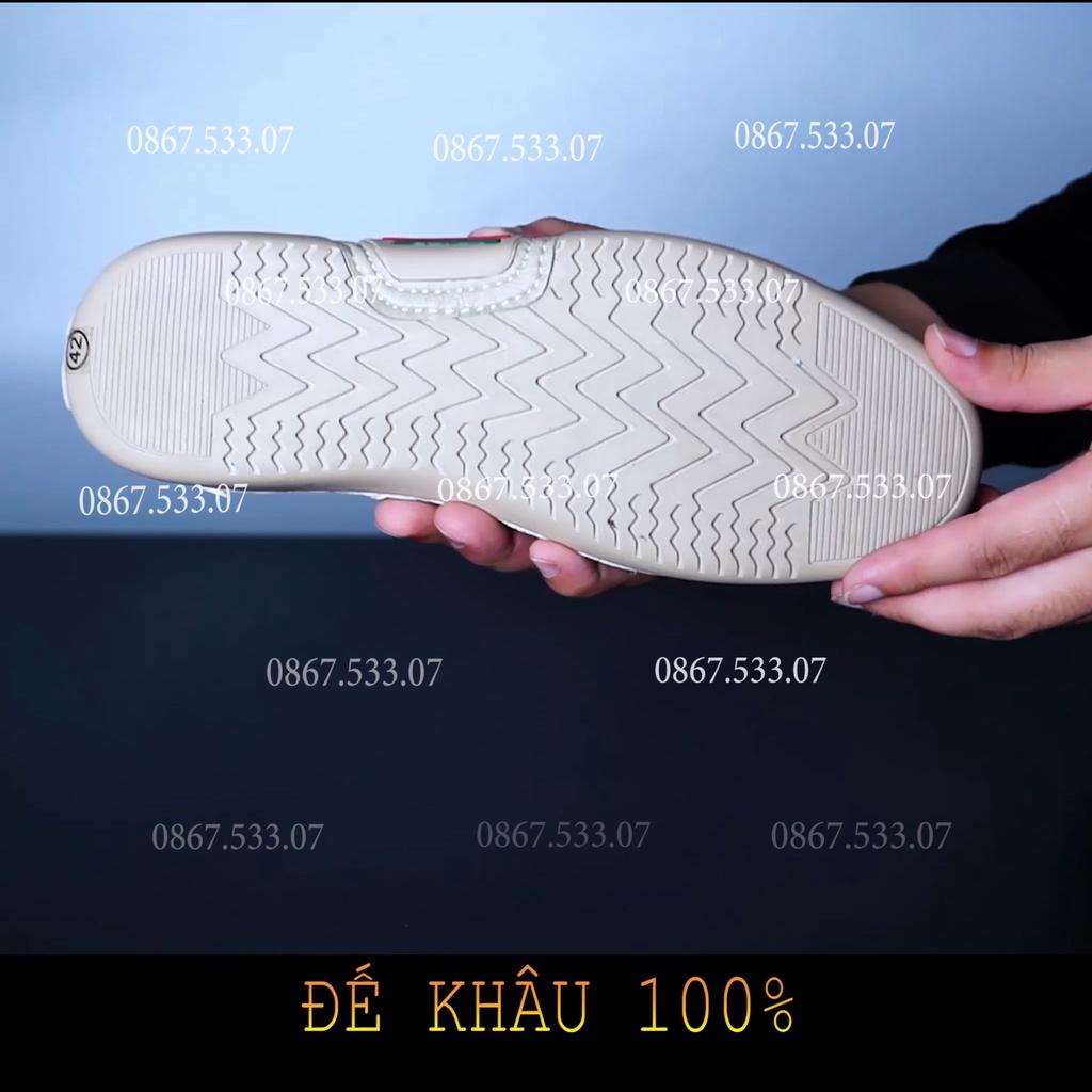 Giày nam giày lười giày da bò thật đế cao su non khâu chỉ siêu bền, dễ phối đồ , sang trọng cao cấp - bảo hành 3 năm