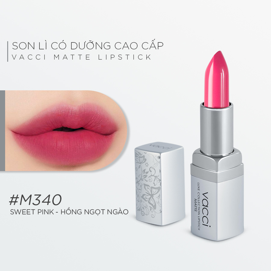 Son Lì Cao Cấp Dưỡng Môi Lâu Phai VACCI (3.5g)