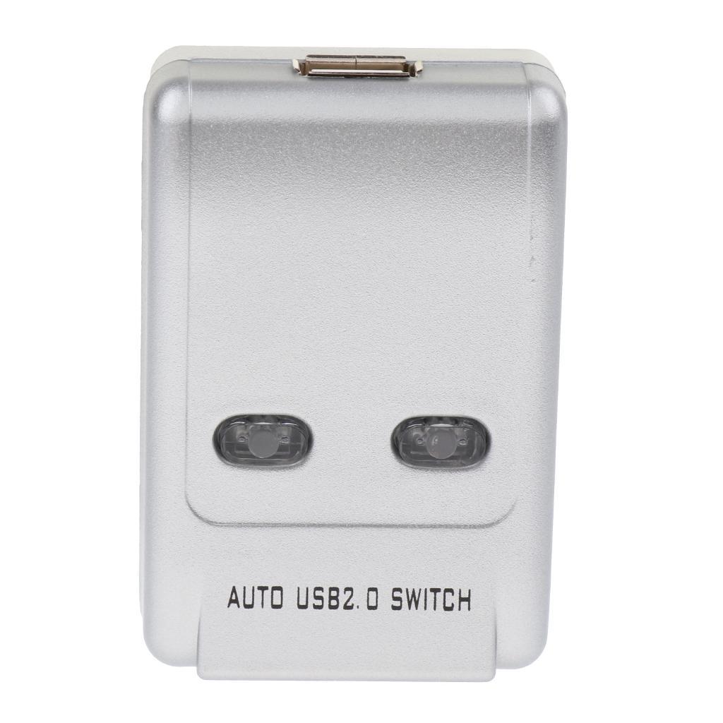 USB 2.0 Sharing Switcher 2 Port USB Switch Selector For PC Printer