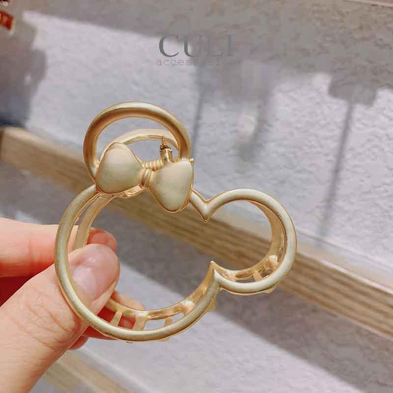 Kẹp tóc, Kẹp gấp, Kẹp tóc càng cua kim loại/ Kẹp tóc hình chuột Mickey xinh xắn, style Hàn Quốc cho nữ