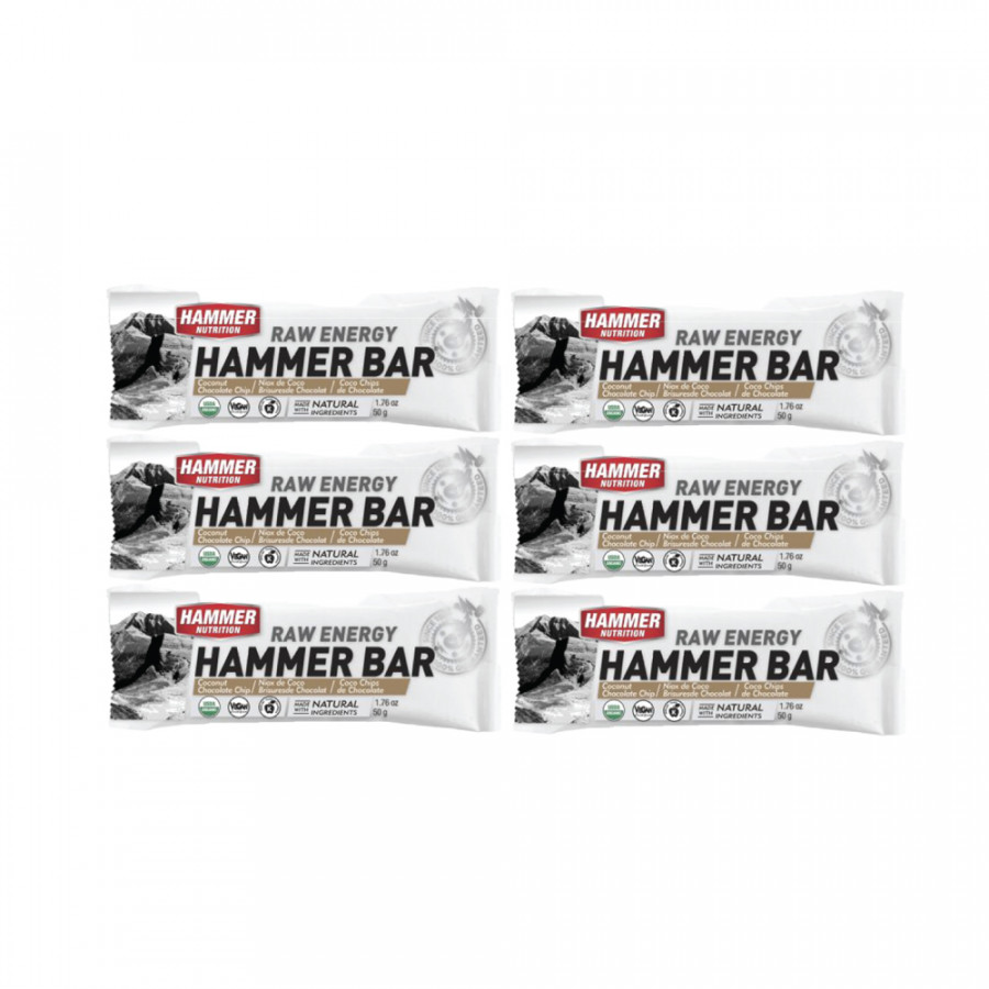 Thanh bổ sung năng lượng - Hammer Nutrition Energy Raw - Socola - 6 thanh