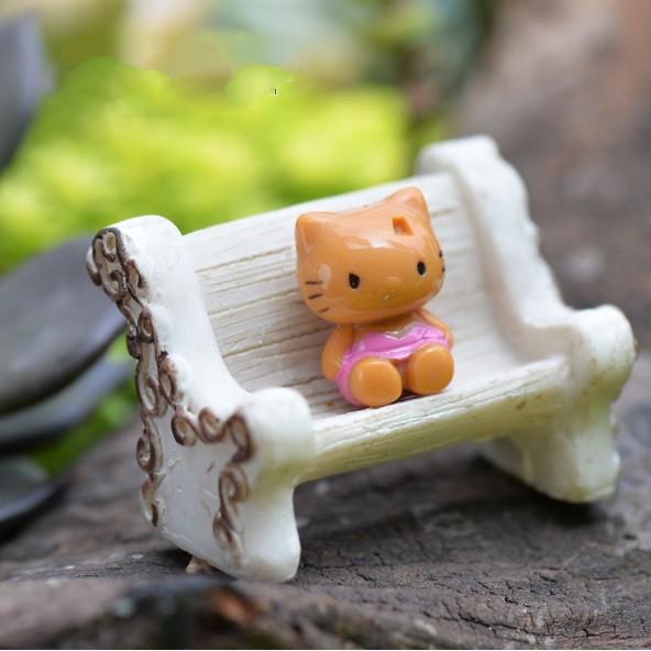 Mô hình ghế đá công viên cho các bạn trang trí nhà búp bê, tiểu cảnh, móc khóa, DIY