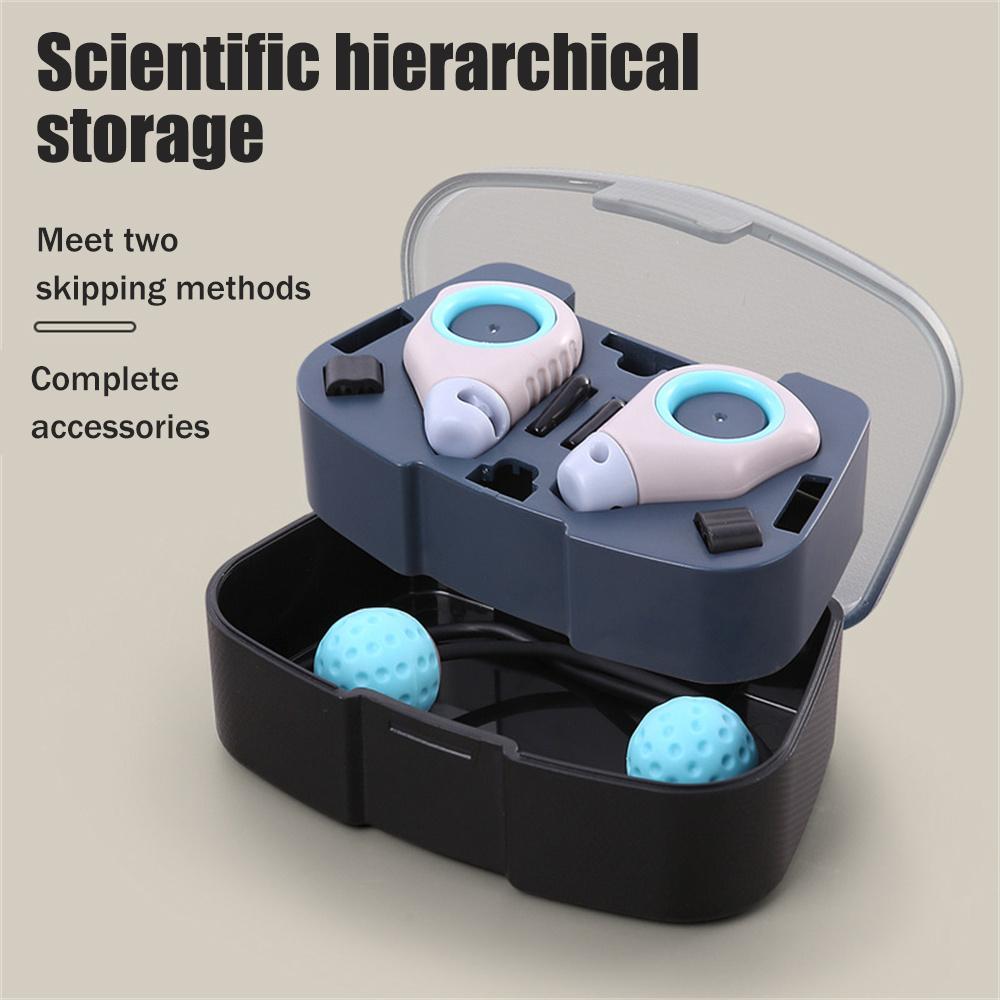 Trọng Số Đầu Ngón Tay Dây Nhảy Lưu Trữ Với Hộp Chống Trơn Trượt Tay Cầm Crossfit Tập Gym Tập Thể Hình Tại Nhà Không Dây Nhảy Dây