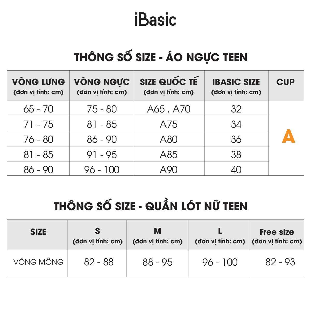 Áo ngực học sinh không gọng không mút lớp bông cotton cài sau iBasic VA107