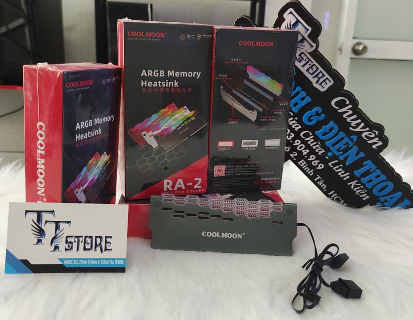 Tản Nhiệt Ram Led RGB Coolmoon RA-2 Diamond - Hỗ Trợ Đồng Bộ Hub Coolmoon và Mainboard - hàng chính hãng