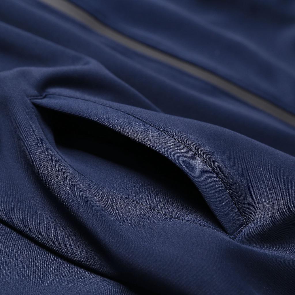 Áo Khoác Nỉ Cổ Dựng Xanh Navy Trơn, Chất Liệu Nỉ Mềm Mịn – CEFFYLO