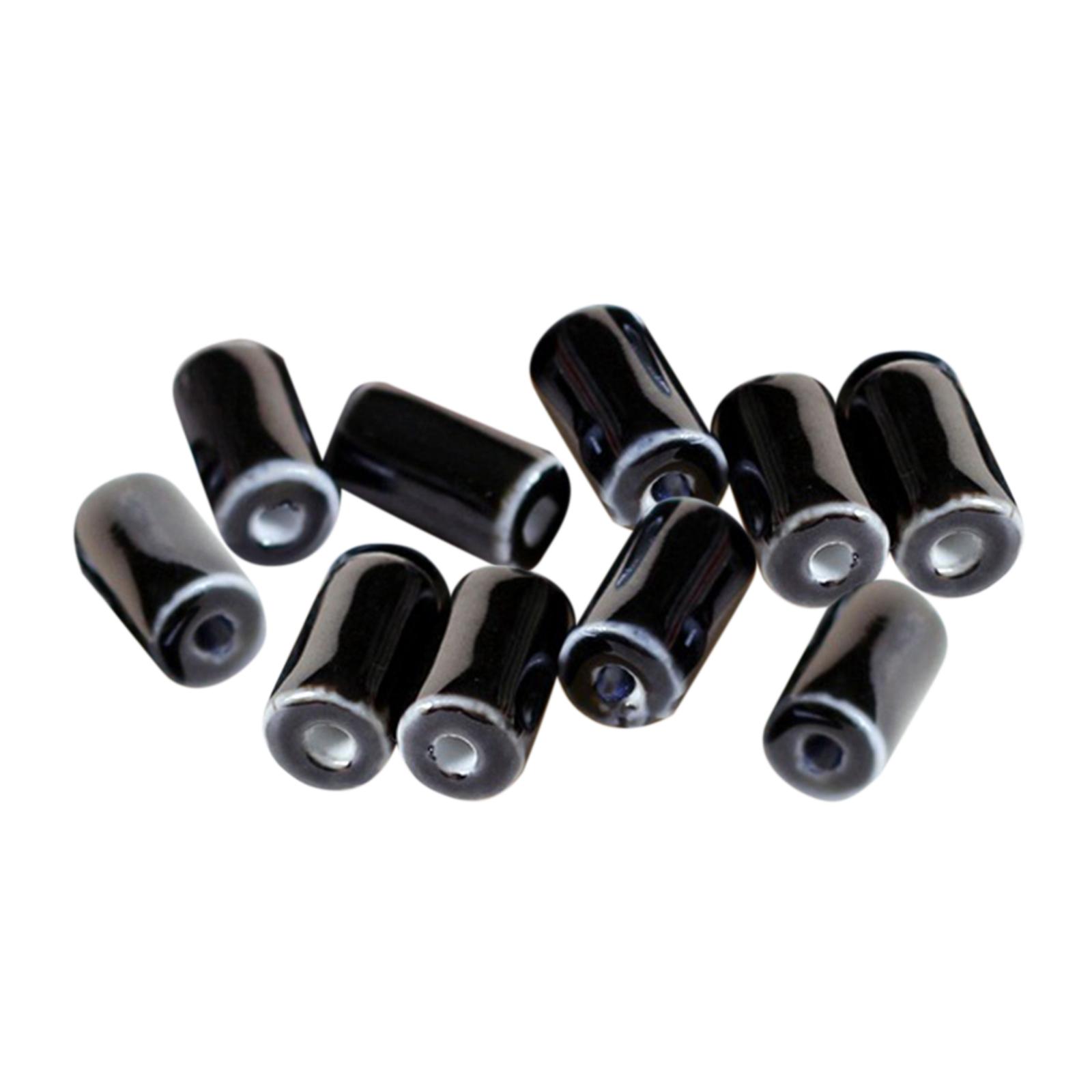 10Pcs Ceramic Tube Spacer Beads For Jewerly Making Earring Bracelet