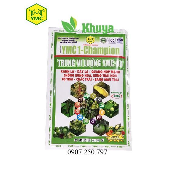 Phân bón Trung Vi Lượng YMC 08 gói 250gr Xanh lá - Dày lá