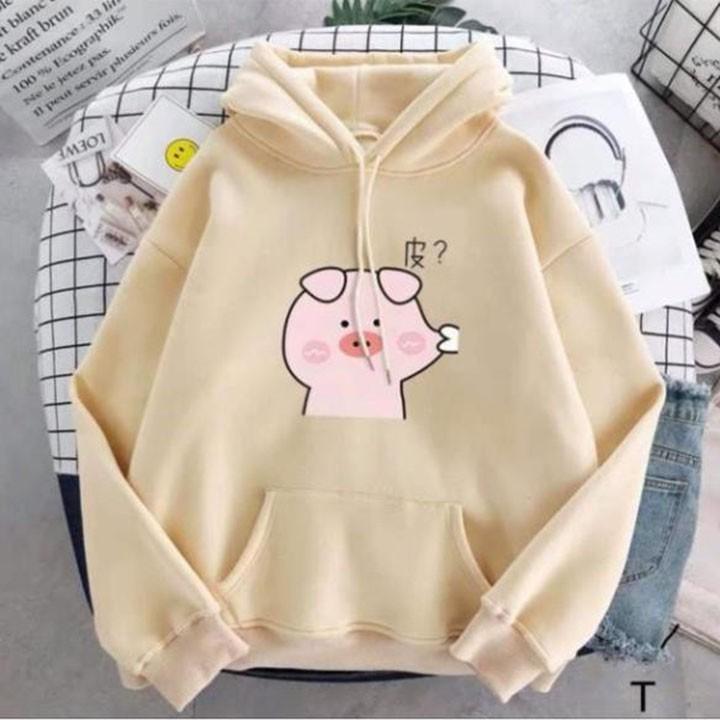 Áo hoodie nữ in hình dễ thương giao hình ngẫu nhiên
