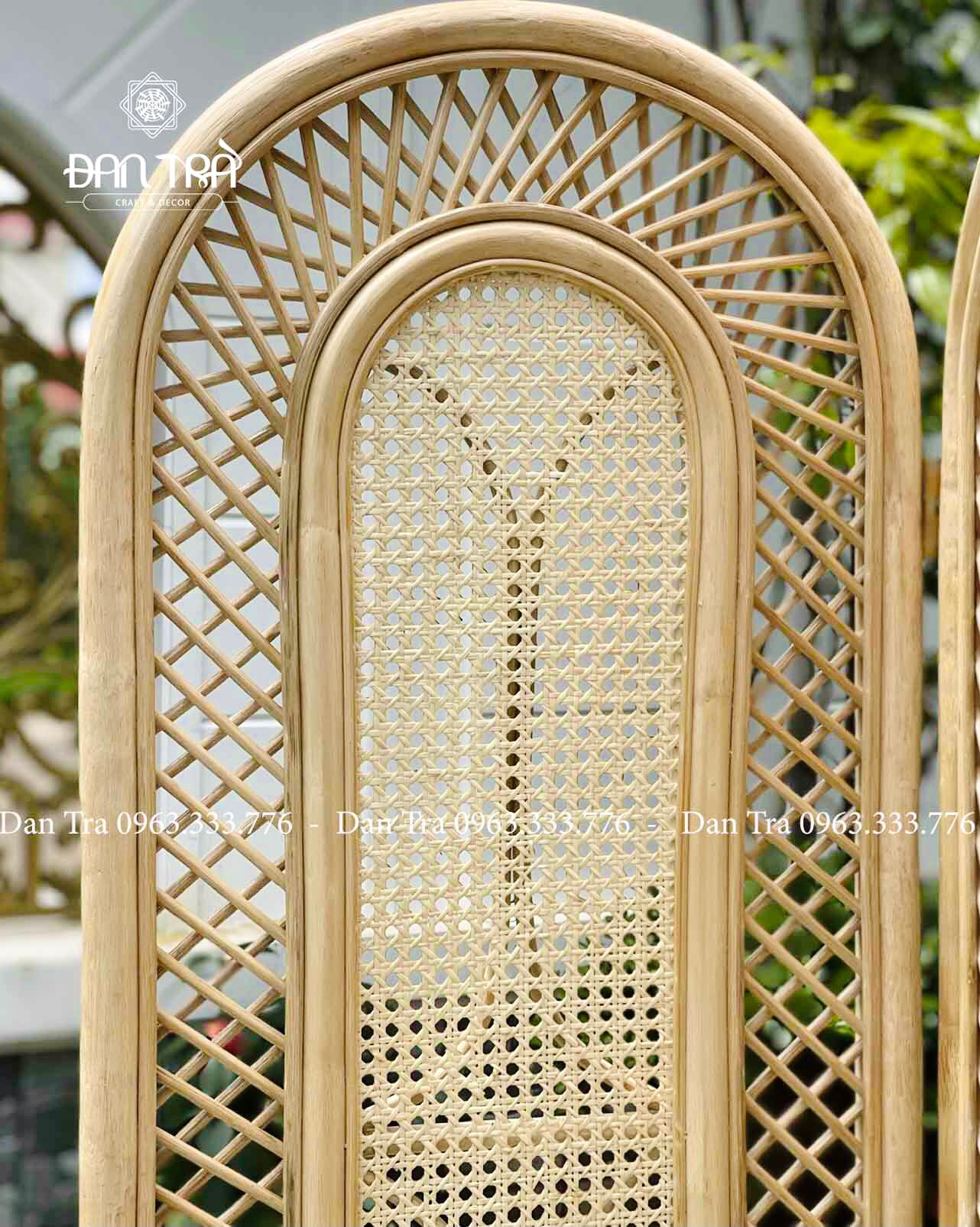 [LOẠI 1- GIÁ XƯỞNG] Vách Ngăn Mây Hoạ Tiết Mắt Cáo - Bình Phong Mây Tre Decor Phòng - Xưởng Nội Thất Mây Tre