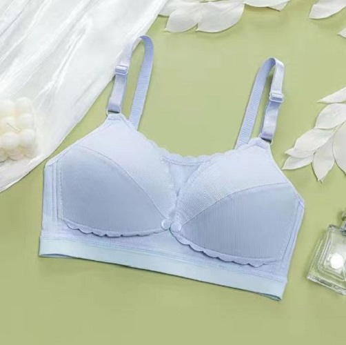 Áo lót bầu cotton, áo lót cho con bú không gọng chống chảy xệ, cúc bấm trước, mút mỏng