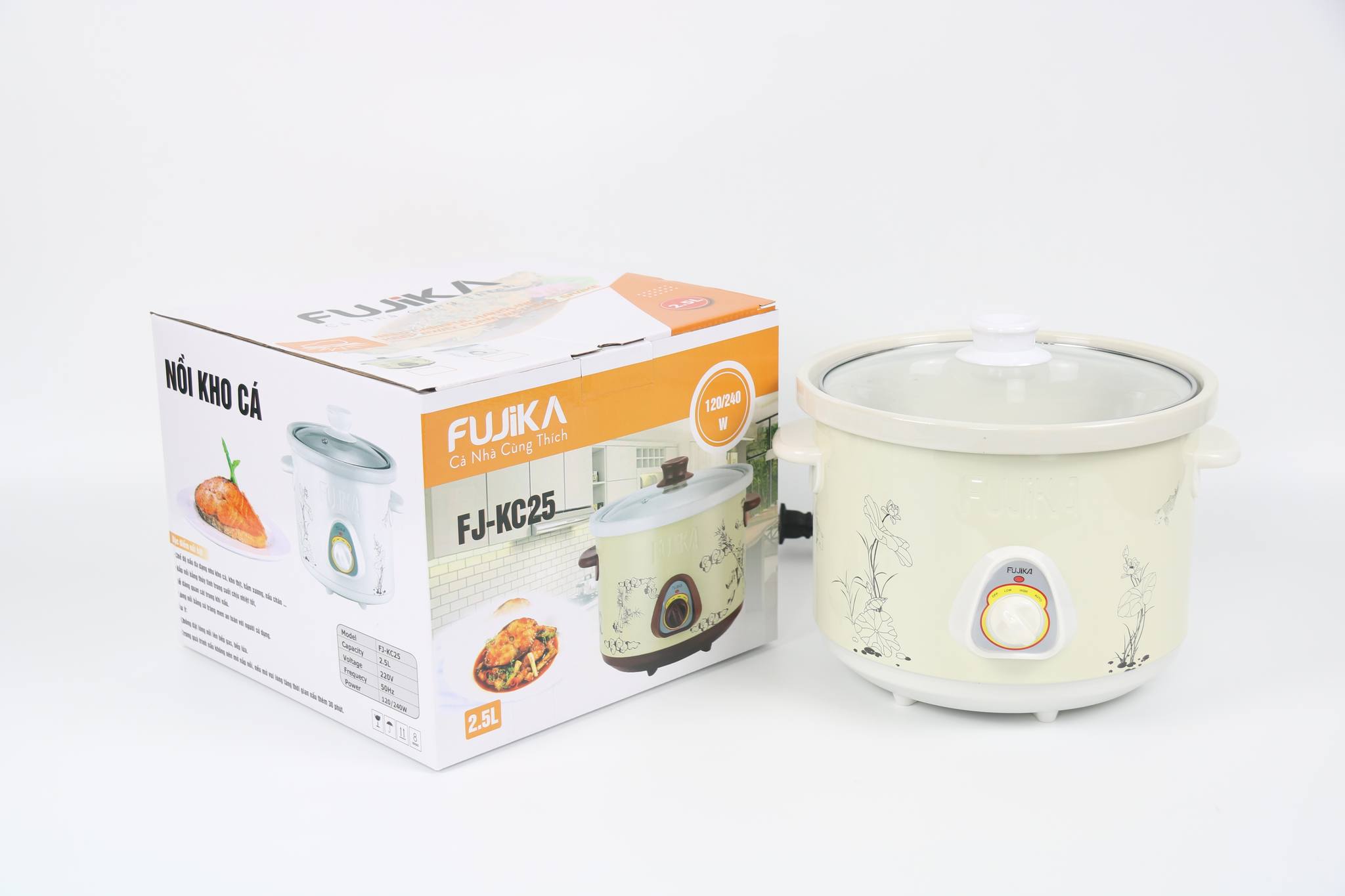 Nồi Kho Cá Fujika FJ-KC25 (2.5L) - Màu Ngẫu Nhiên - Hàng Chính Hãng
