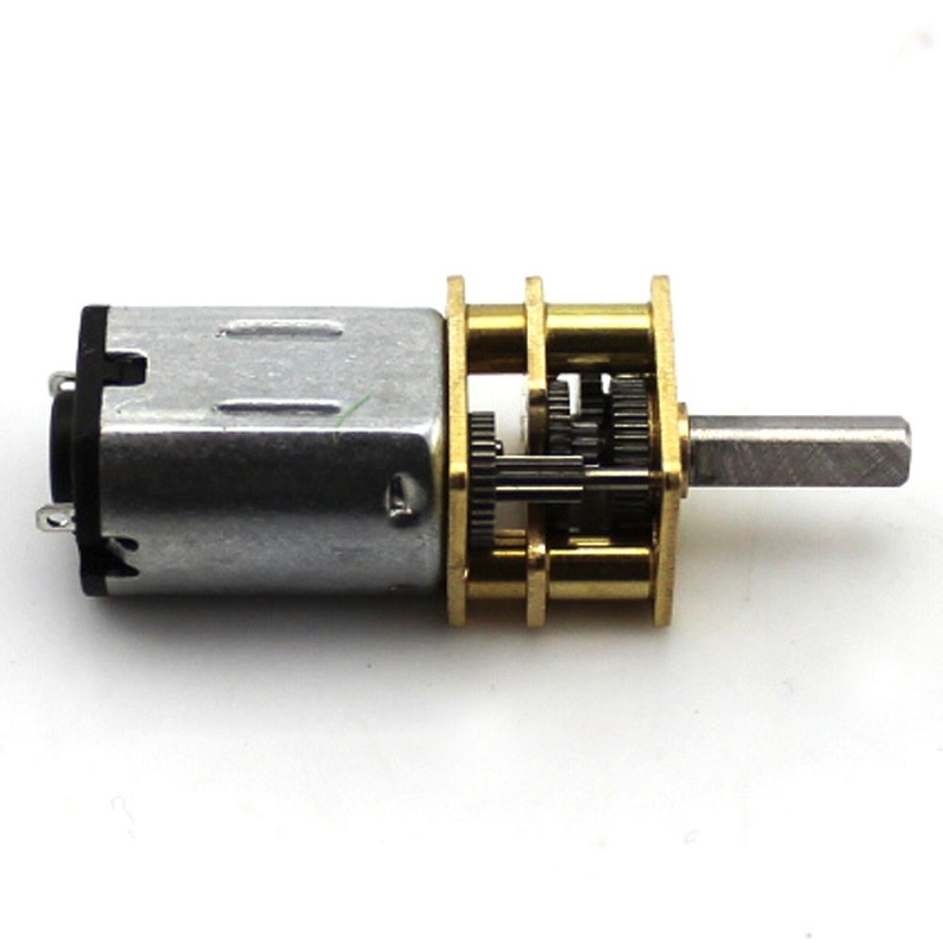 Động cơ giảm tốc GA12-N20 Motor giảm tốc mini , 3-6v siêu khỏe, bánh răng thép, nhỏ gọn, 40-75 vòng-phút TRỤC DÀI chế xe mô hình, khoá số điện tử, robot, đi kèm với bánh xe N20, gá N20.