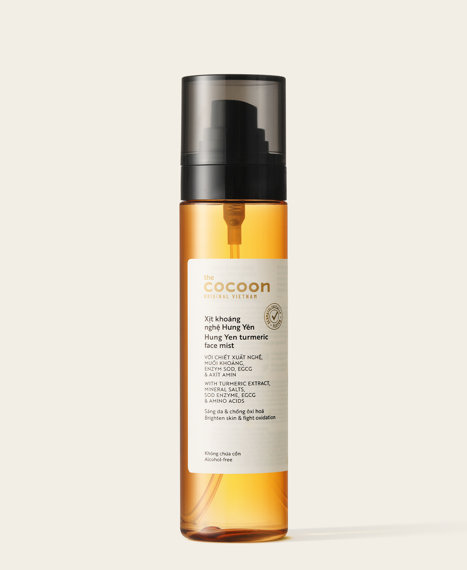 Xịt khoáng nghệ Hưng Yên Cocoon 130ml giúp sáng da và chống oxy hóa thuần chay