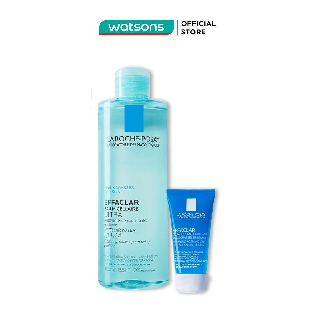 Combo La Roche Posay Effaclar (Micella Water 400ml + Purifying Foaming Gel 50ml)